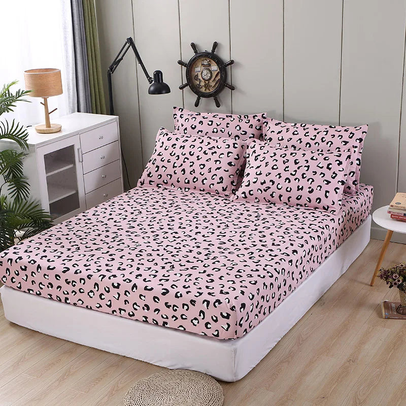 طقم ملاءة جاهزة DecorBites™ Golden Feather: 120/150/180 سم + 2 غطاء وسادة