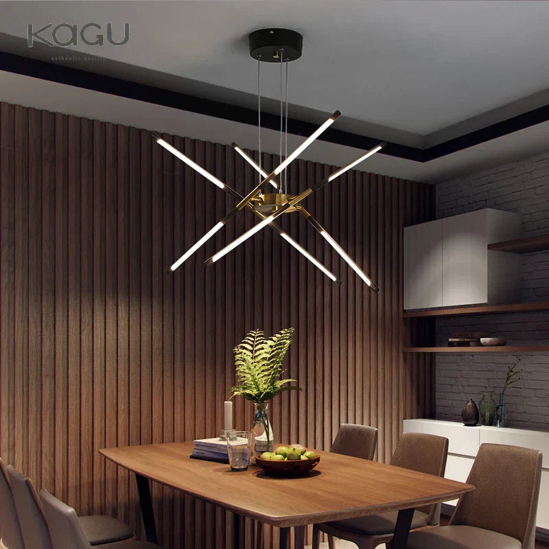 DecorBites™ Black LED Ceiling Chandelier for Nordic Modern Home Decor
