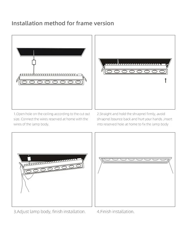 DecorBites™ 15W/24W LED Grille Downlight: Anti-glare Embedded Spot Light for Office Home Shop Decor
