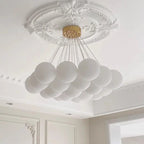 Nordic White Glass Globe Cluster Pendant Light