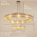 DecorBites™ مصباح معلق حلقي كريستالي K9: إضاءة LED فاخرة للديكور الداخلي لغرفة المعيشة وغرفة النوم والمطاعم