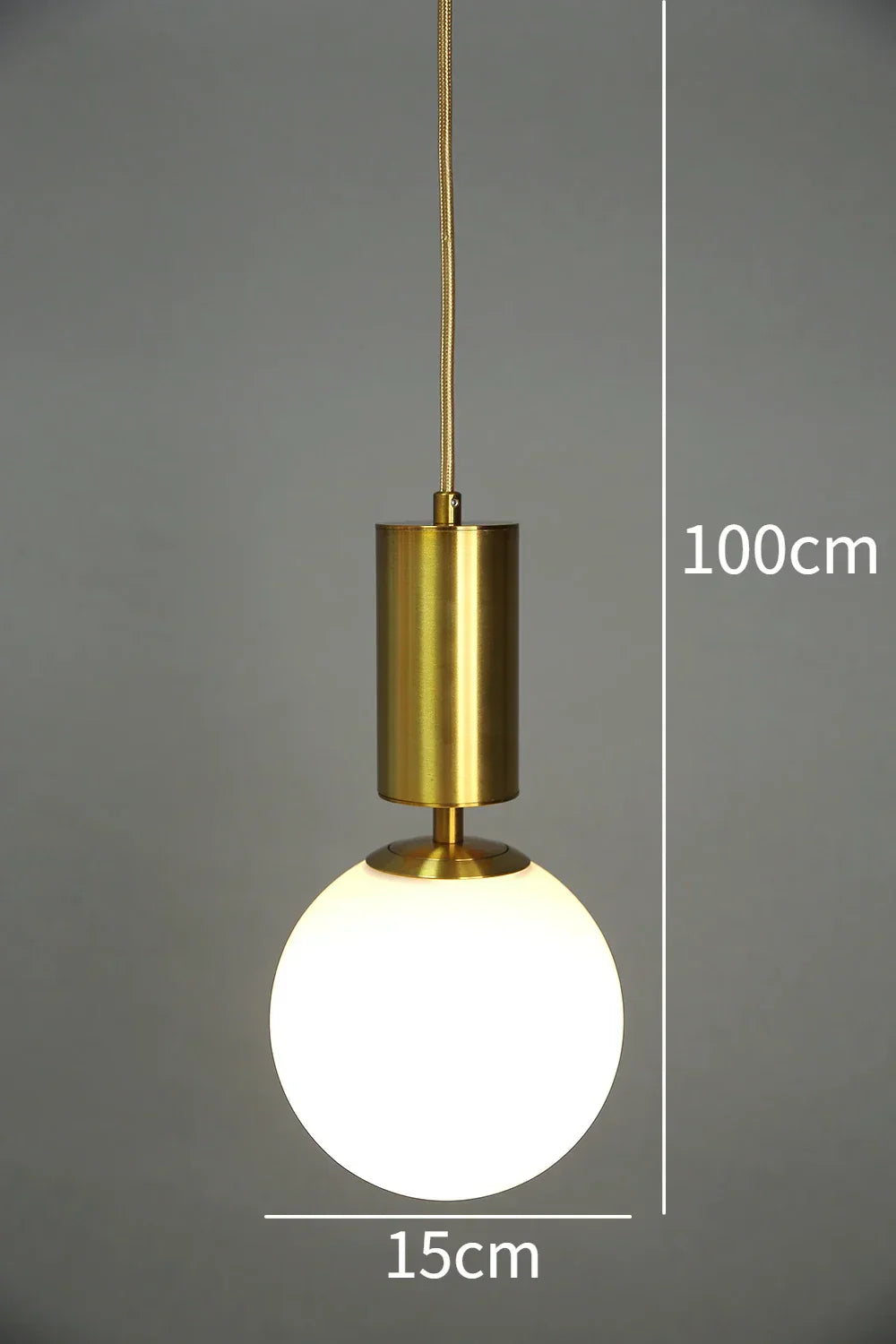 DecorBites™ ثريا سقفية ذهبية كروية بإضاءة LED لإضاءة ديكور المنزل الفاخر