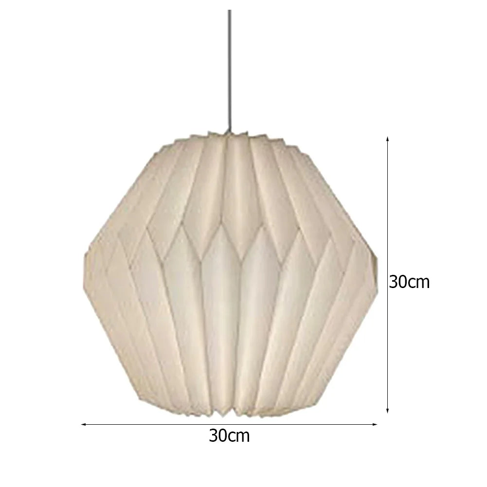 Nordic White Origami Paper Pendant Lamp Shade