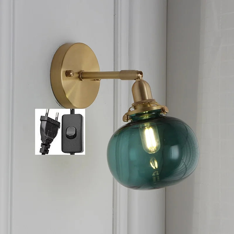 DecorBites™ Glass Ball Wall Lamp Sconce Modern Nordic Sconce Lighting for Bedroom Mirror