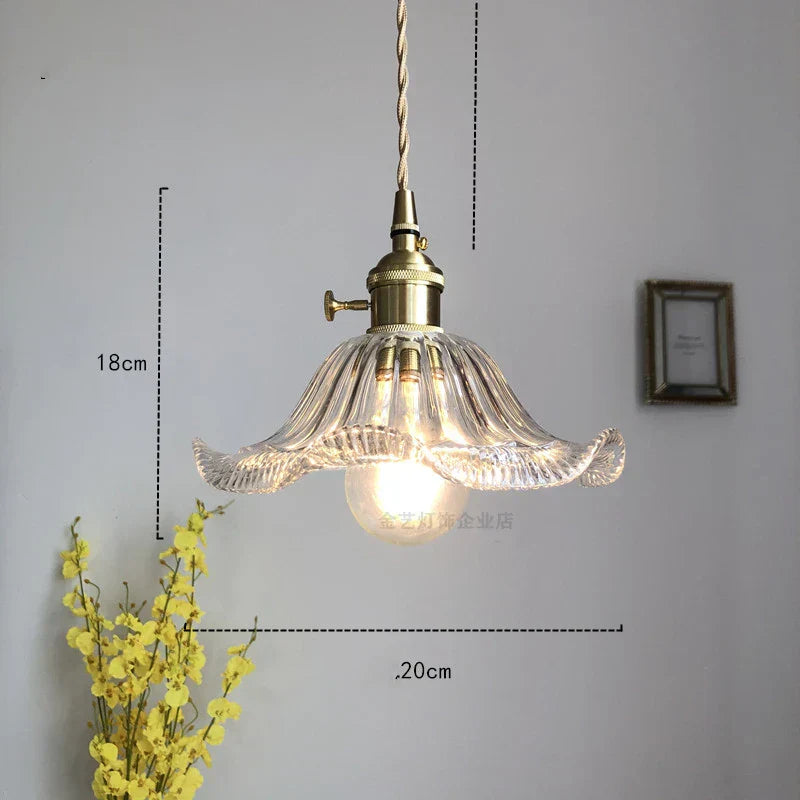 مصباح تعليق مودرن DecorBites™ LED زجاجي أخضر مع حامل نحاسي