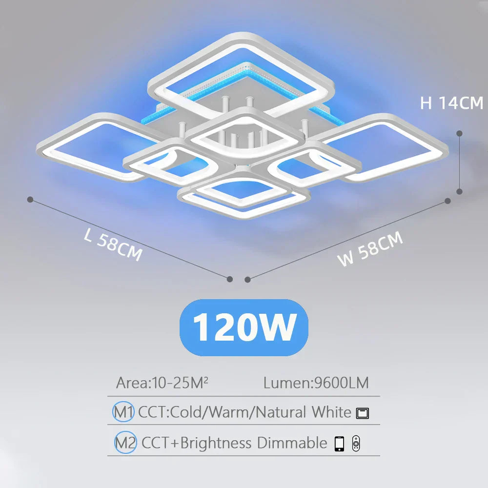 ثريا سقف LED من DecorBites™ بإضاءة قابلة للتعتيم لديكور المنزل