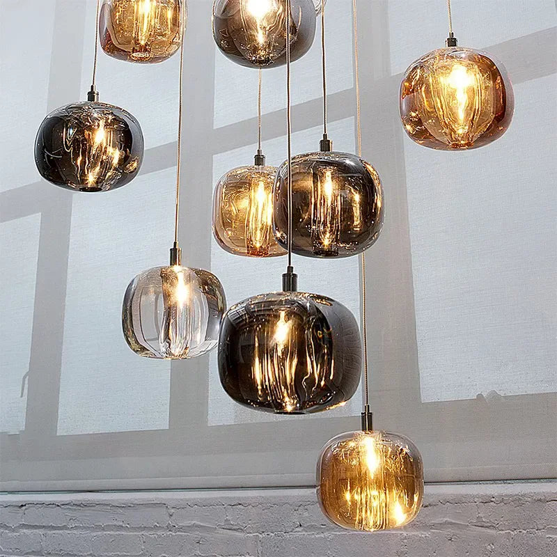 DecorBites™ Crystal Staircase Chandelier: Modern Luxury Indoor Lighting Fixture