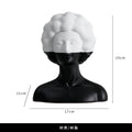 DecorBites™ Abstract Portrait Resin Figure Sculpture Black and White Home Decor