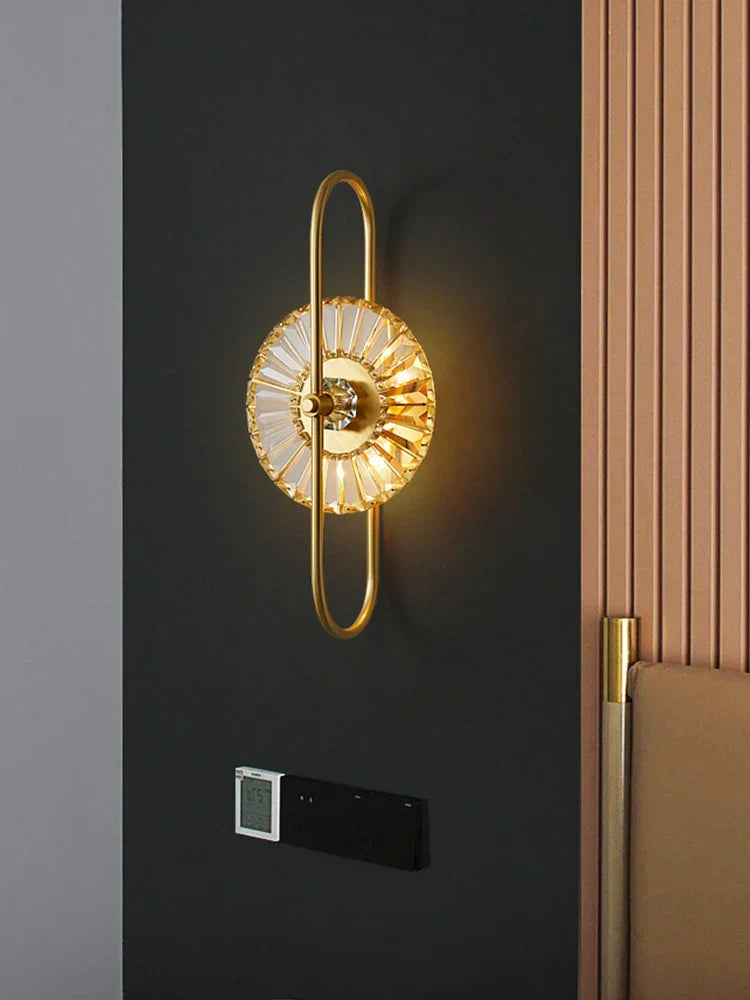 DecorBites™ Crystal Wall Light: Minimalist Bedside Loft Wall Sconce for Living Room