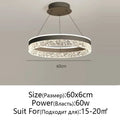 DecorBites™ Crystal Rings LED Chandelier Black&White Frame