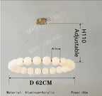 Nordic Magic Bean Round Gold Pendant Light