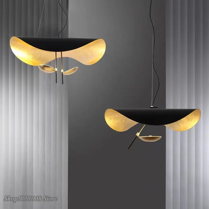أضواء قلادة LED بخامة ذهبية من DecorBites™: مصابيح معلقة عصرية لغرفة المعيشة وغرفة النوم