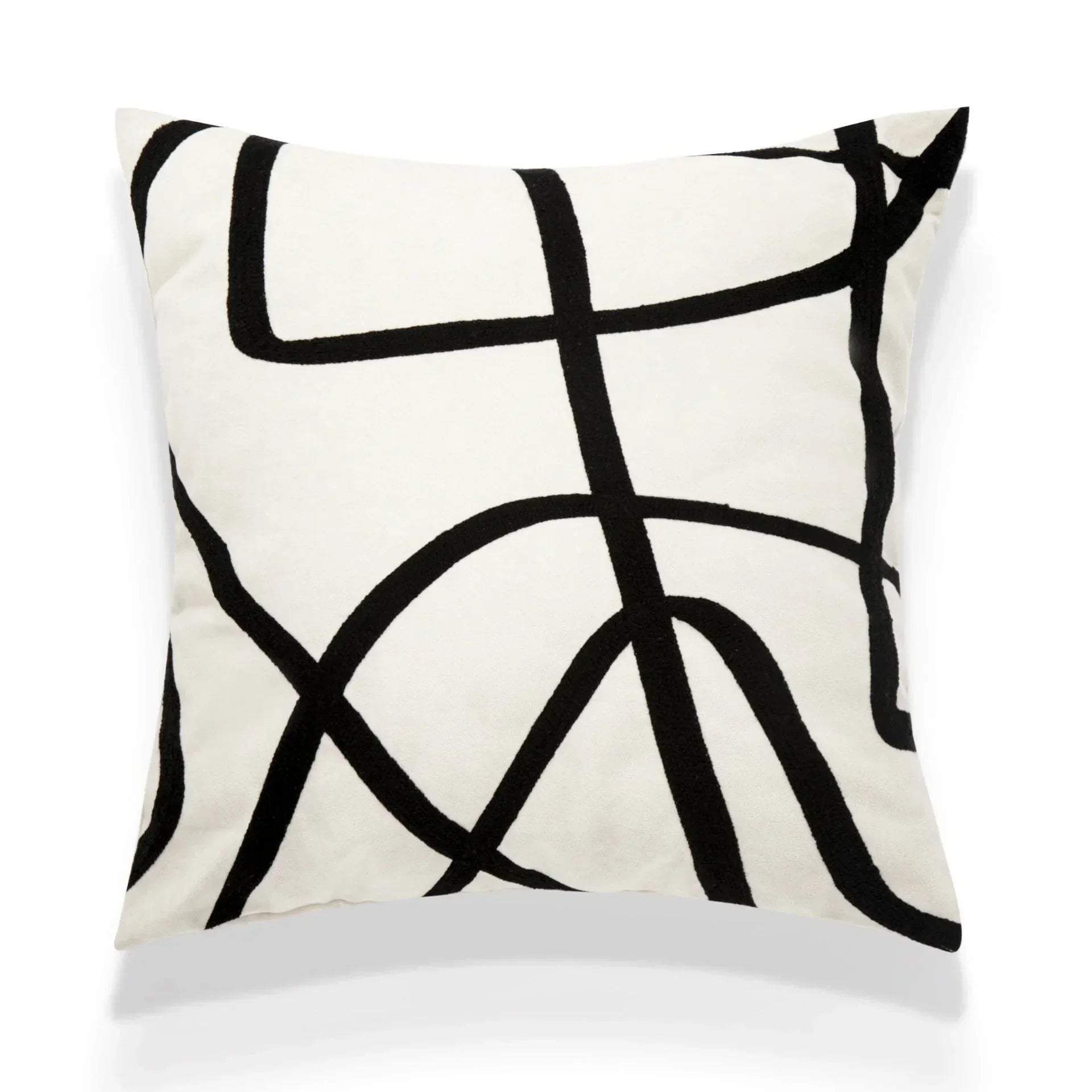 DecorBites™ Geometric Embroidery Cushion Covers: Nordic Modern Decorative Pillowcase for Living Room