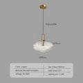 Japanese Glass Pendant Light With Iron Accents
