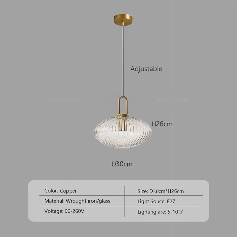 Japanese Glass Pendant Light With Iron Accents