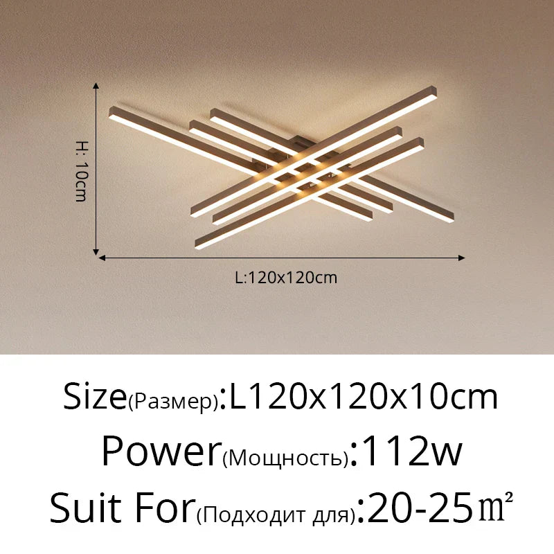 ثريات DecorBites™ الذهبية والسوداء من الألومنيوم بتقنية LED لغرفة النوم وغرفة الطعام والإضاءة في غرفة المعيشة