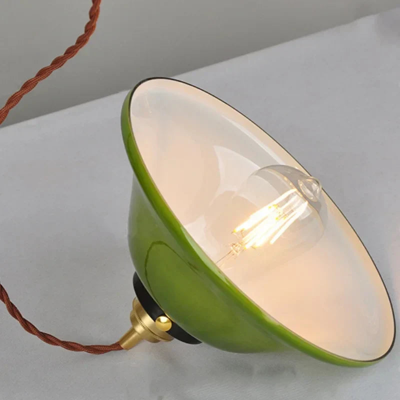 فانوس قلادة زجاجي أخضر DecorBites™ بإضاءة LED قابلة للتعديل لديكور المنزل الشمالي الحديث