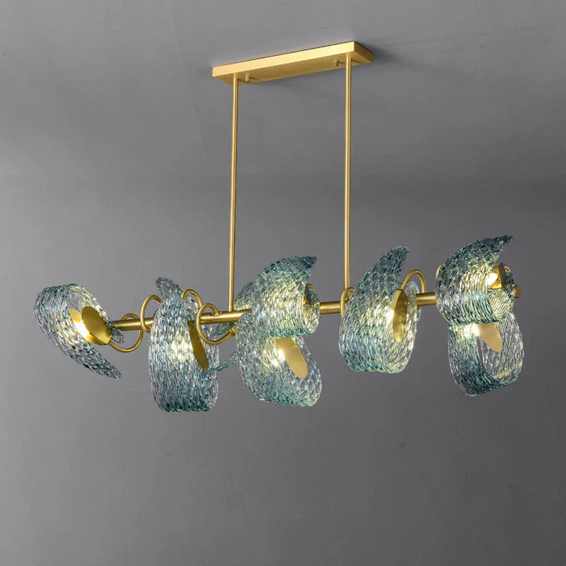 DecorBites™ Blue Queen Crystal Glass Ceiling Chandelier for Bedroom