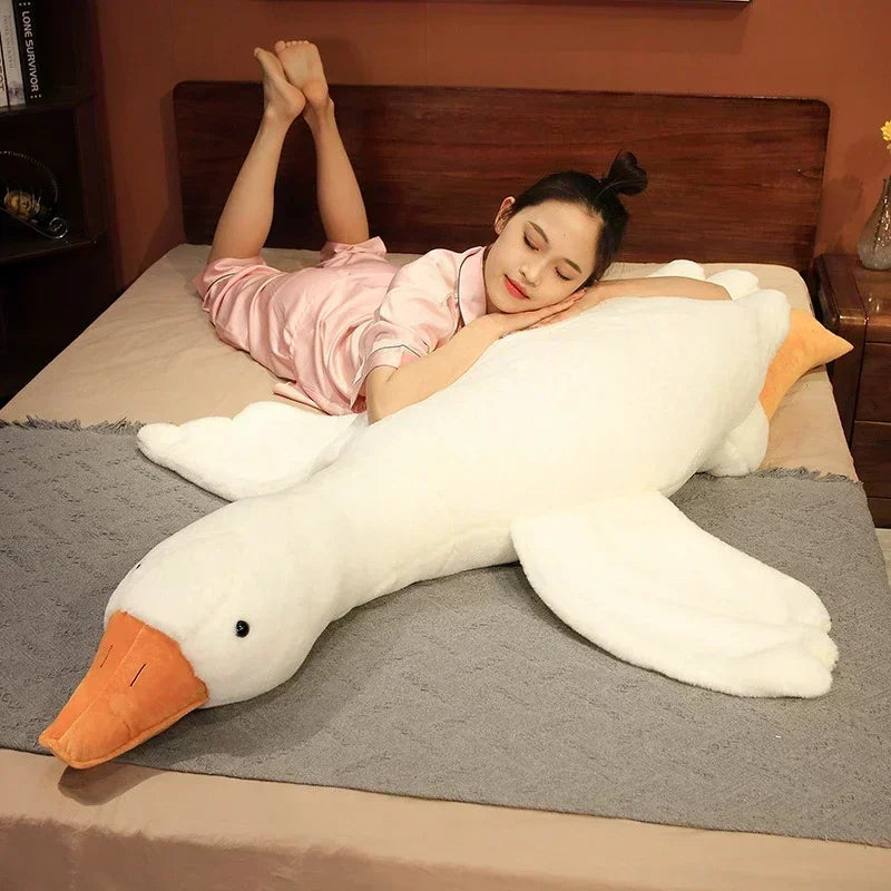 DecorBites™ Huge Goose Body Pillow 50-160cm Stuffed Animal Sleeping Gift