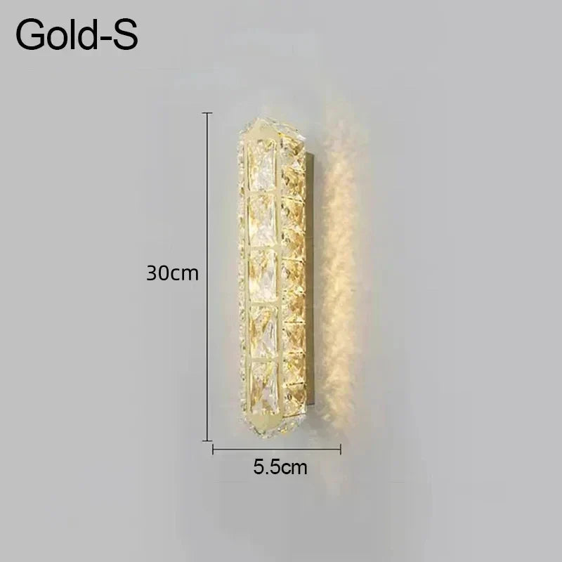 DecorBites™ Crystal LED Wall Lamp Silver Sconces | Modern Nordic Design for Bedroom and Dining Room