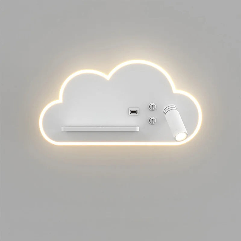 DecorBites™ LED Bed Lamp with Wireless Phone Charging and USB, Multi-Function Wall Light