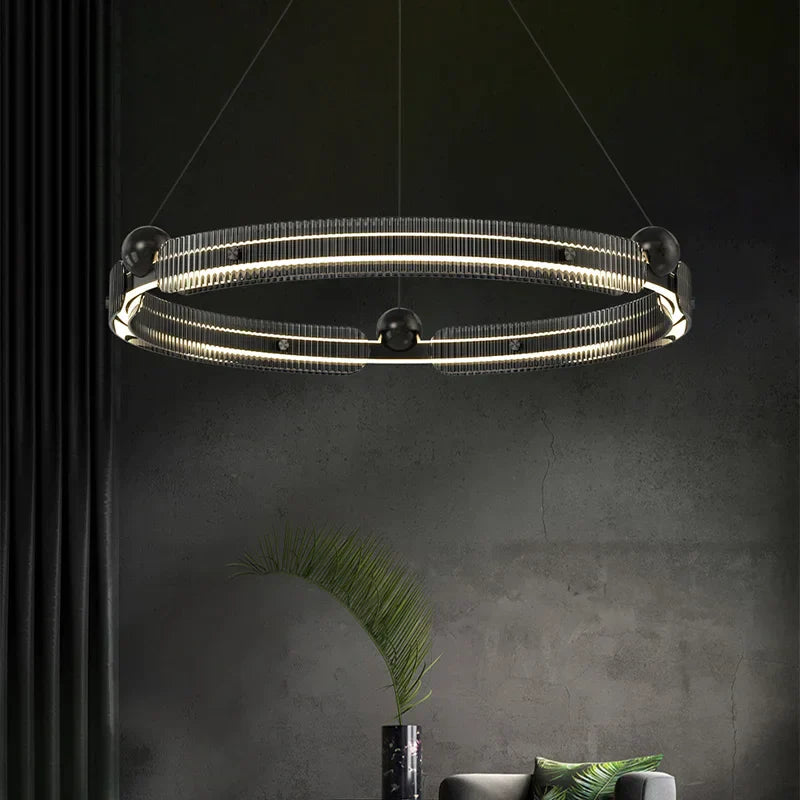 DecorBites™ ثريا غرفة المعيشة الدائرية الفاخرة ذات الإضاءة الخفيفة LED