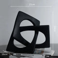 DecorBites™ Geometric Cross Square Ring Sculpture White - Home Decor Ornament