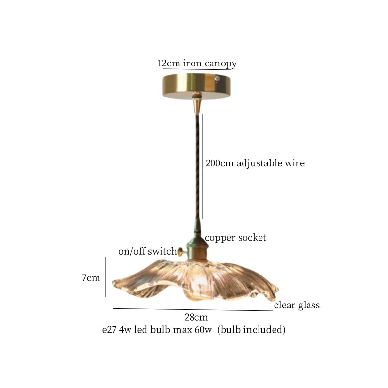 DecorBites™ Glass Pleats LED Pendant Lights for Home and Commercial Spaces