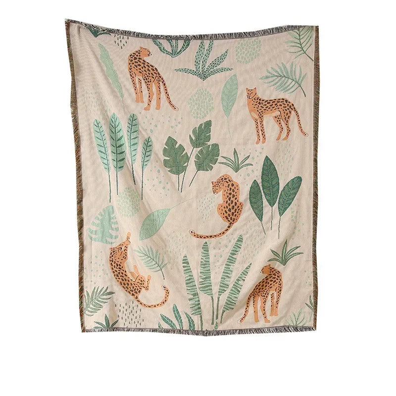 DecorBites™ Double-sided Ethnic Tapestry Sofa Blanket