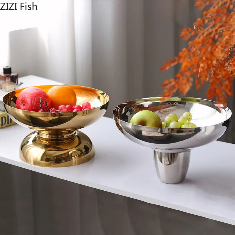 صينية وعاء الفاكهة عالية الأرجل DecorBites™ لطاولة قهوة وغرفة المعيشة والوجبات الخفيفة
