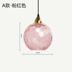 Nordic Water Grain Colored Glass Globe Pendant Light