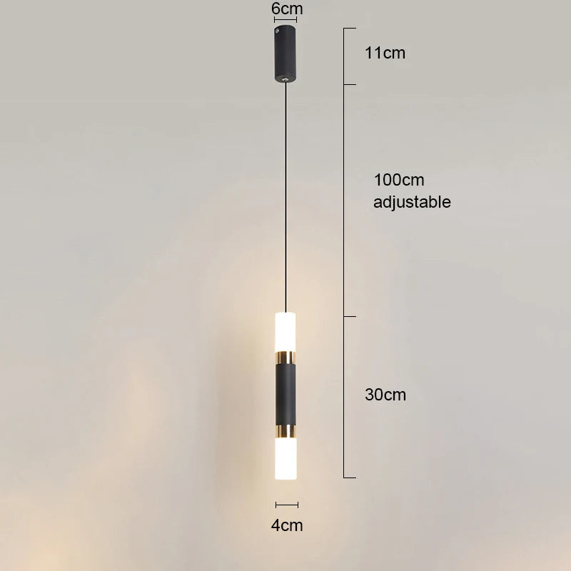 Modern Aluminum LED Pendant Light With Dual Spotlights