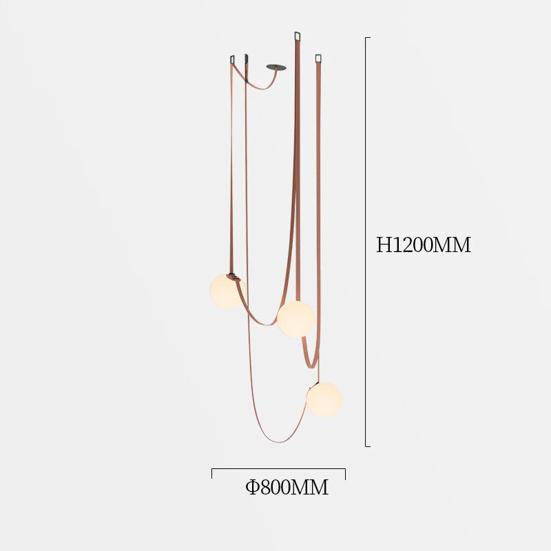 DecorBites™ Glass Ball Pendant Light: Modern loft lighting for living room, dining room, stairwell.