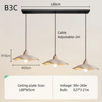 Japanese Wabi-Sabi Cream Wood Pendant Light