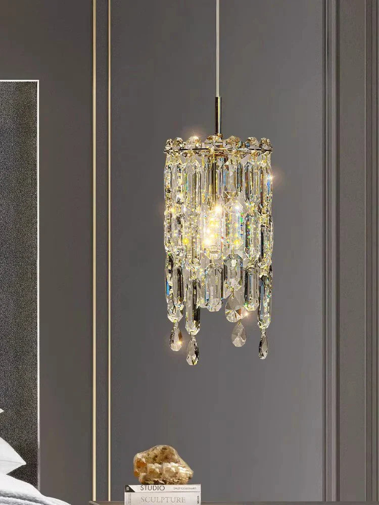 DecorBites™ Crystal Bedhead Pendant Light for Master Bedroom, High-End Restaurant Chandelier
