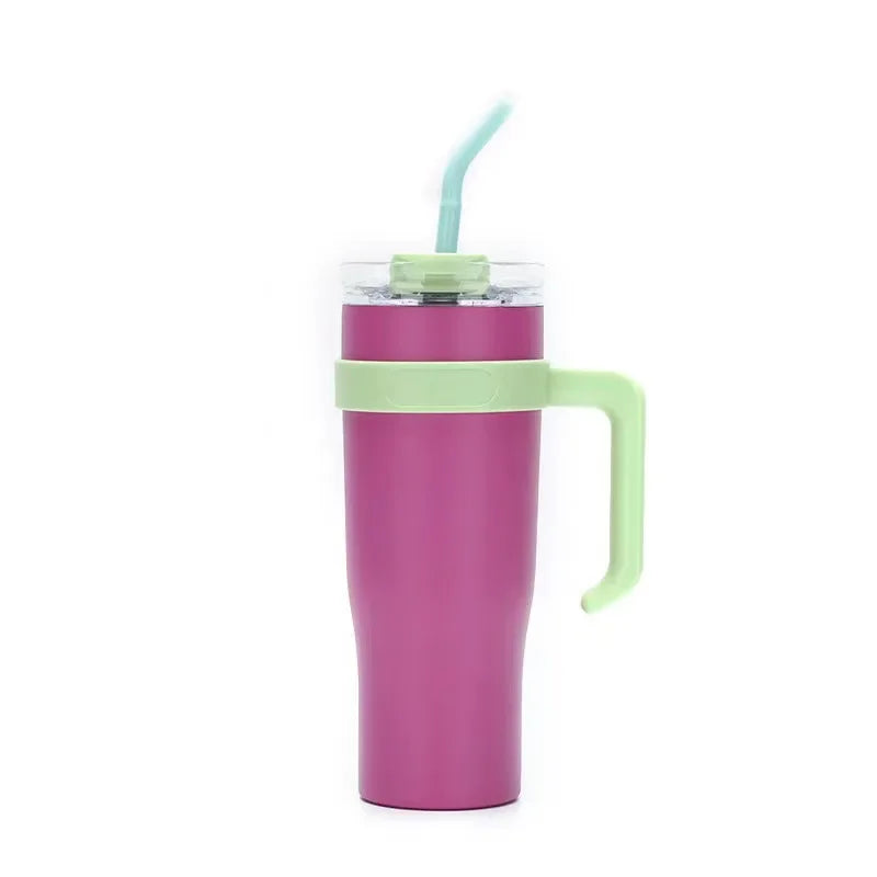 DecorBites™ 40oz Stainless Steel Sippy Cup Thermo Bottle for Coffee Travel Mug