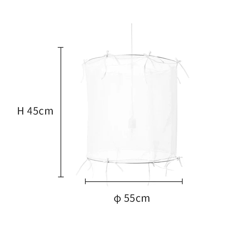 DecorBites™ Linen Cotton Pendant Lamp: Nordic White DIY Fabric Shade LED Island Lighting