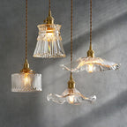 Modern White Glass Flower Pendant Light