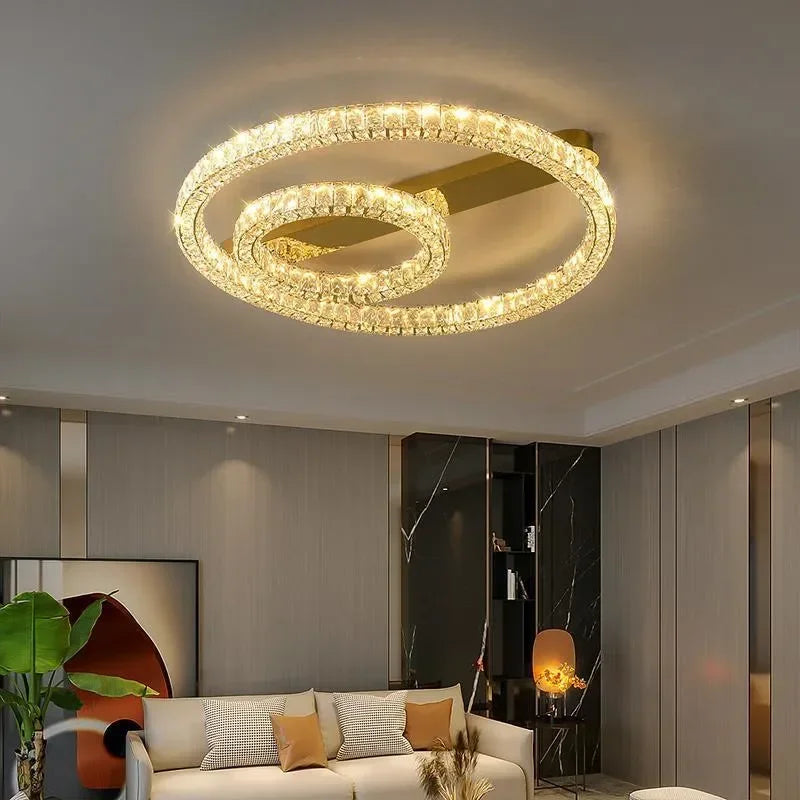 Plafonnier LED Lustre Cristal DecorBites™ pour Décoration Intérieure