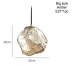 Nordic Ice Crystal Glass Pendant Light