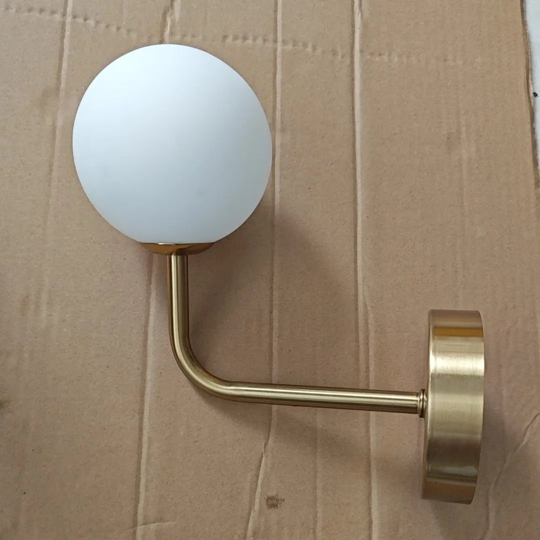 DecorBites™ Glass Ball Metal Bend Wall Lamp for Living Room Bedroom, Nordic Retro Design