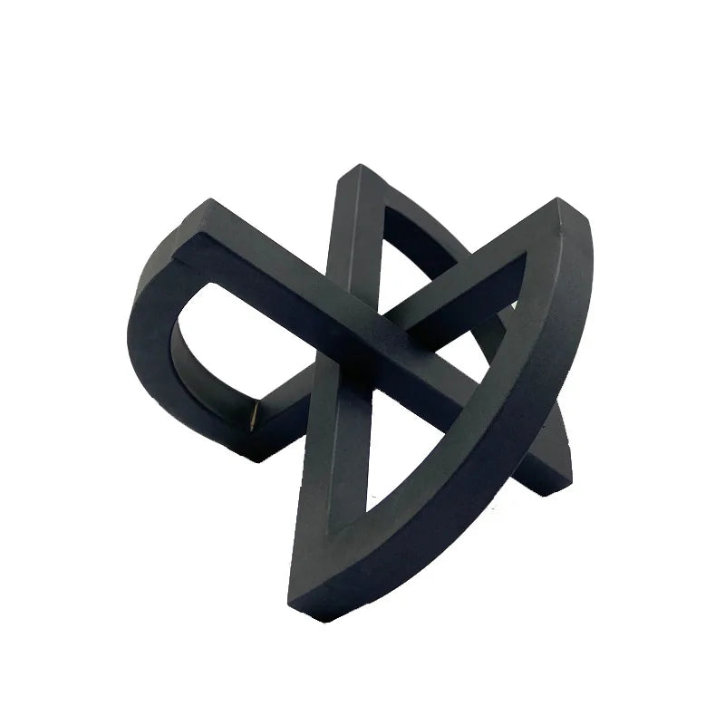 DecorBites™ Geometric Hollowed-out Black Ornament Abstract Home Decoration Handicrafts