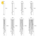 Crystal Ball Staircase Pendant Light in Brushed Stainless