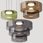 Nordic Glass Pendant Light in Green or Gray