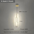Nordic Black LED Pendant Light in Minimalist Aluminum