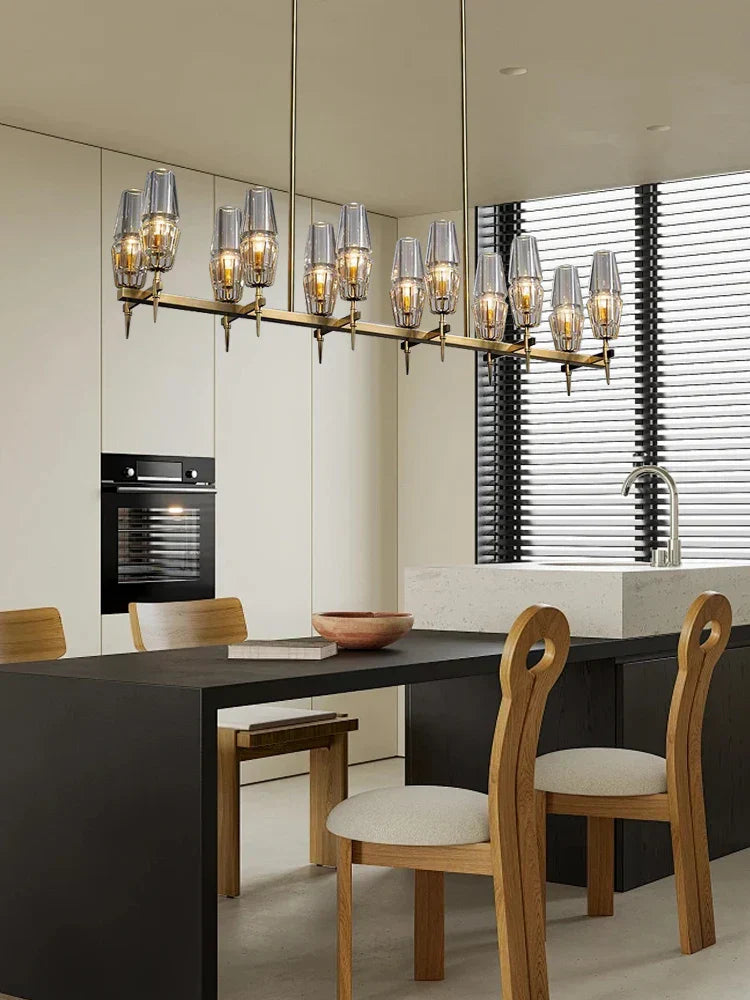 DecorBites™ Crystal Bronze Pendant Lamp for Dining Room LED Dimmable Lighting