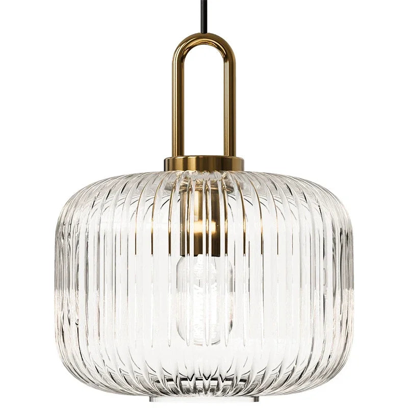 DecorBites™ مصباح معلق زجاجي ياباني: مصباح LED حديث على الطراز الاسكندنافي لغرفة النوم والديكور المنزلي