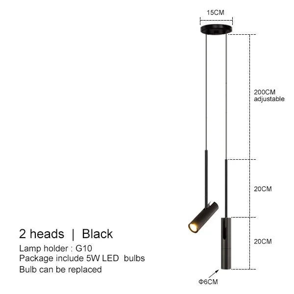DecorBites™ Black Chandelier Pendant Light for Bedroom, Bar, and Coffee Decor