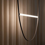 Contemporary Leather Belt Dimmable LED Pendant Light