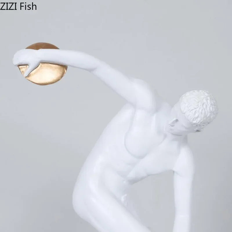 DecorBites™ Discus Thrower Resin Sculpture Athlete Desk Decoration Ornaments
